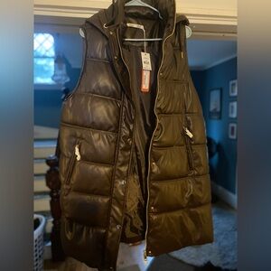 Dex Dark Brown Puffer Vest